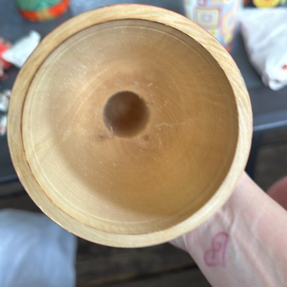 Signed Russian vintage hand painted vodka bottle holder (empty). - Picture 5 of 5